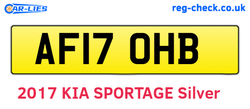 AF17OHB are the vehicle registration plates.