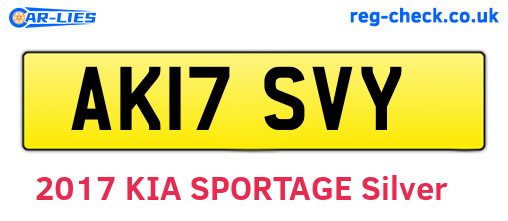 AK17SVY are the vehicle registration plates.