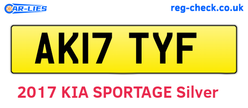 AK17TYF are the vehicle registration plates.