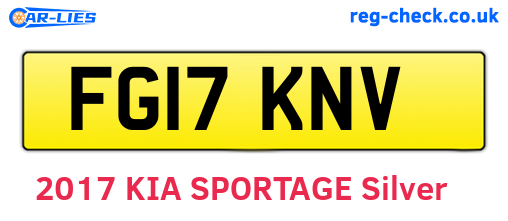 FG17KNV are the vehicle registration plates.