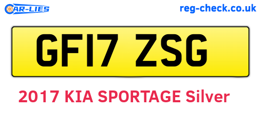 GF17ZSG are the vehicle registration plates.