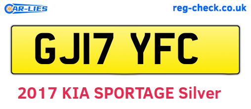 GJ17YFC are the vehicle registration plates.