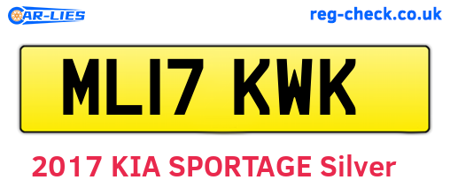 ML17KWK are the vehicle registration plates.