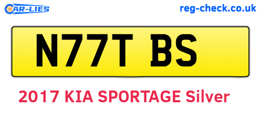 N77TBS are the vehicle registration plates.
