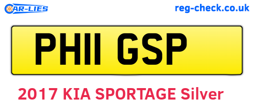 PH11GSP are the vehicle registration plates.