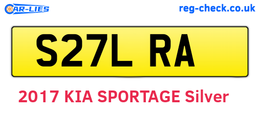S27LRA are the vehicle registration plates.
