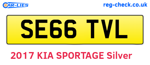 SE66TVL are the vehicle registration plates.