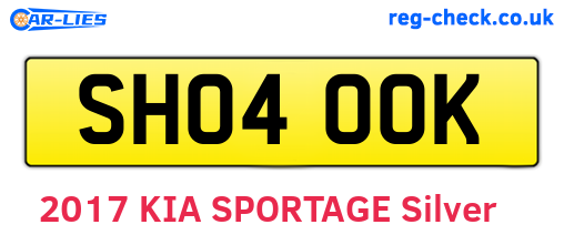 SH04OOK are the vehicle registration plates.