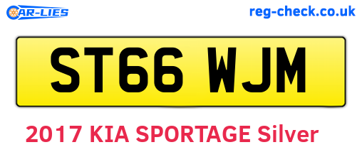 ST66WJM are the vehicle registration plates.