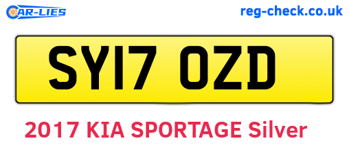 SY17OZD are the vehicle registration plates.