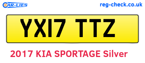 YX17TTZ are the vehicle registration plates.