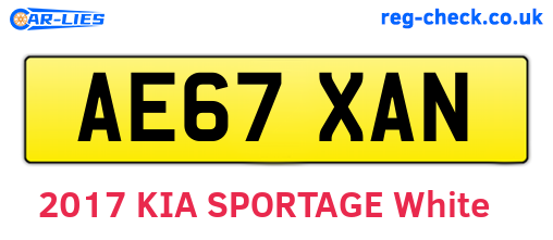 AE67XAN are the vehicle registration plates.