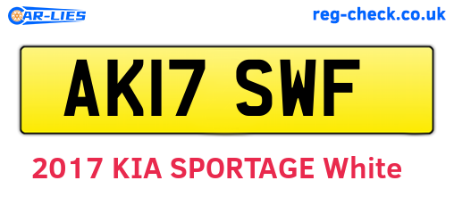 AK17SWF are the vehicle registration plates.