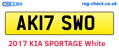 AK17SWO are the vehicle registration plates.