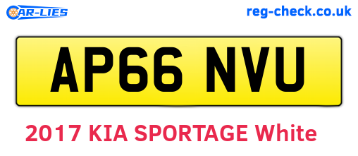 AP66NVU are the vehicle registration plates.