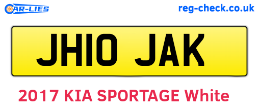 JH10JAK are the vehicle registration plates.