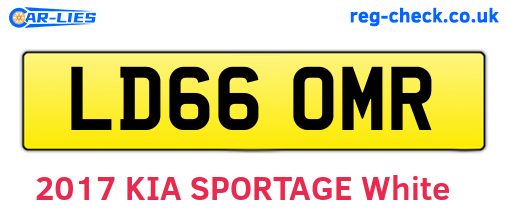 LD66OMR are the vehicle registration plates.