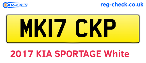 MK17CKP are the vehicle registration plates.