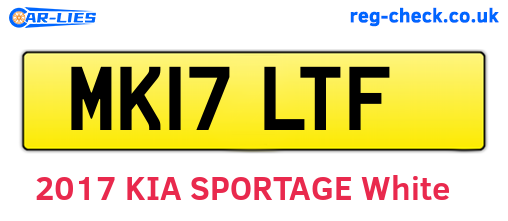 MK17LTF are the vehicle registration plates.