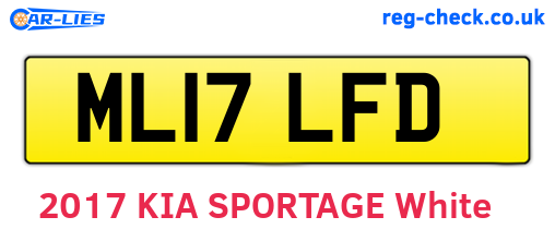 ML17LFD are the vehicle registration plates.