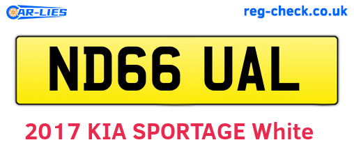 ND66UAL are the vehicle registration plates.