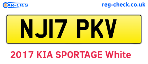 NJ17PKV are the vehicle registration plates.