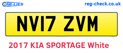 NV17ZVM are the vehicle registration plates.