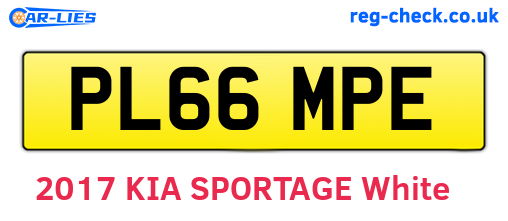 PL66MPE are the vehicle registration plates.