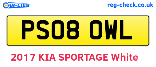 PS08OWL are the vehicle registration plates.