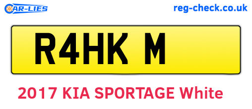 R4HKM are the vehicle registration plates.