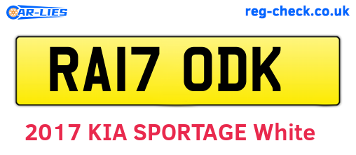 RA17ODK are the vehicle registration plates.