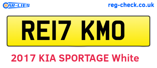 RE17KMO are the vehicle registration plates.