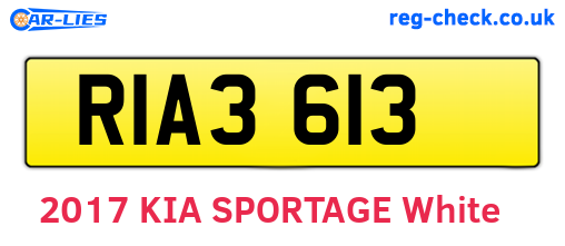 RIA3613 are the vehicle registration plates.