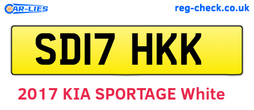 SD17HKK are the vehicle registration plates.