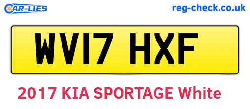 WV17HXF are the vehicle registration plates.