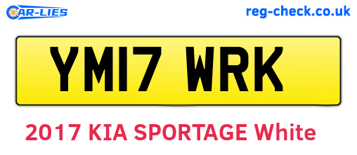 YM17WRK are the vehicle registration plates.
