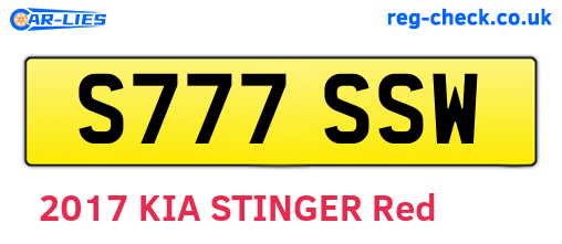 S777SSW are the vehicle registration plates.