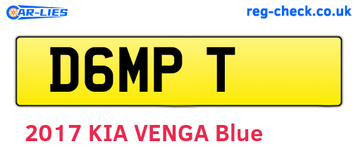 D6MPT are the vehicle registration plates.