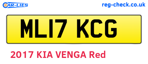 ML17KCG are the vehicle registration plates.