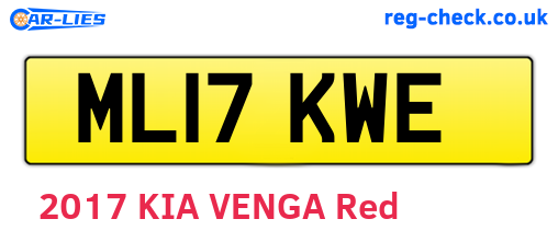 ML17KWE are the vehicle registration plates.