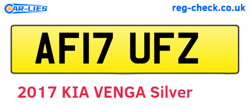 AF17UFZ are the vehicle registration plates.