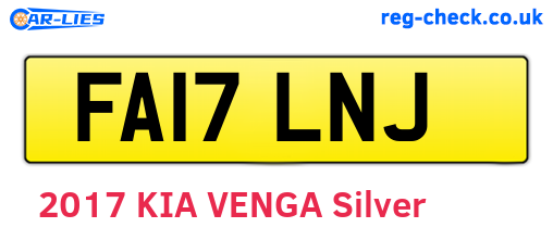 FA17LNJ are the vehicle registration plates.