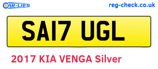 SA17UGL are the vehicle registration plates.