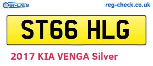 ST66HLG are the vehicle registration plates.