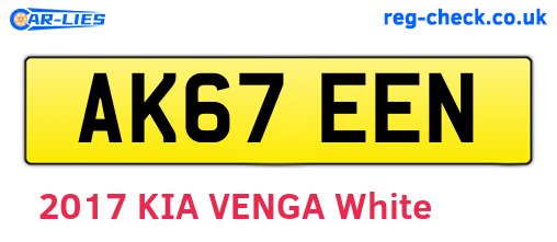 AK67EEN are the vehicle registration plates.
