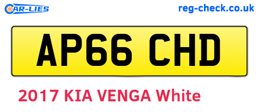 AP66CHD are the vehicle registration plates.