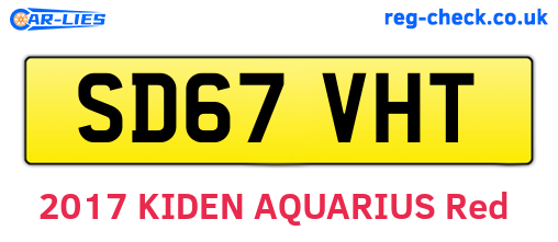 SD67VHT are the vehicle registration plates.