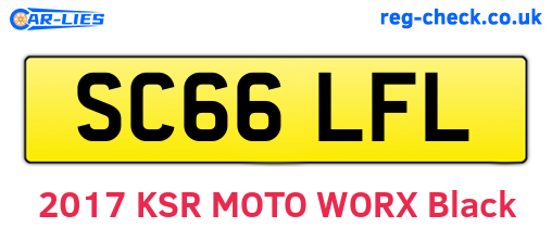 SC66LFL are the vehicle registration plates.