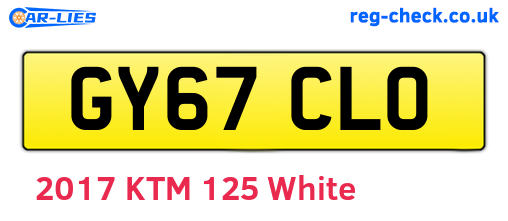 GY67CLO are the vehicle registration plates.