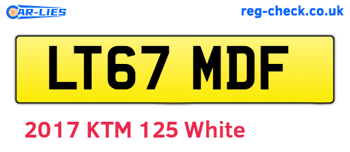 LT67MDF are the vehicle registration plates.
